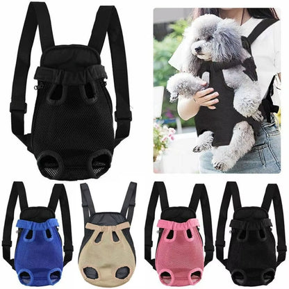 Adjustable Dog Front Carrier Legs Out or Backpack Carrier for Small Dogs, Cats, and Puppies