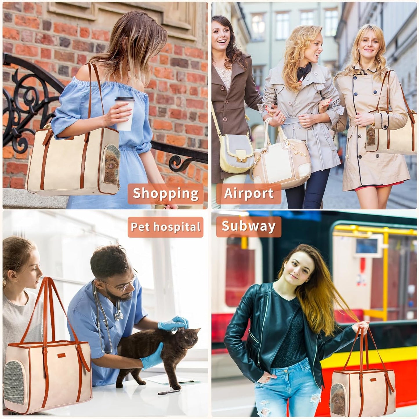 Fashion portable tote bag for small Dogs, Cats or puppies. 