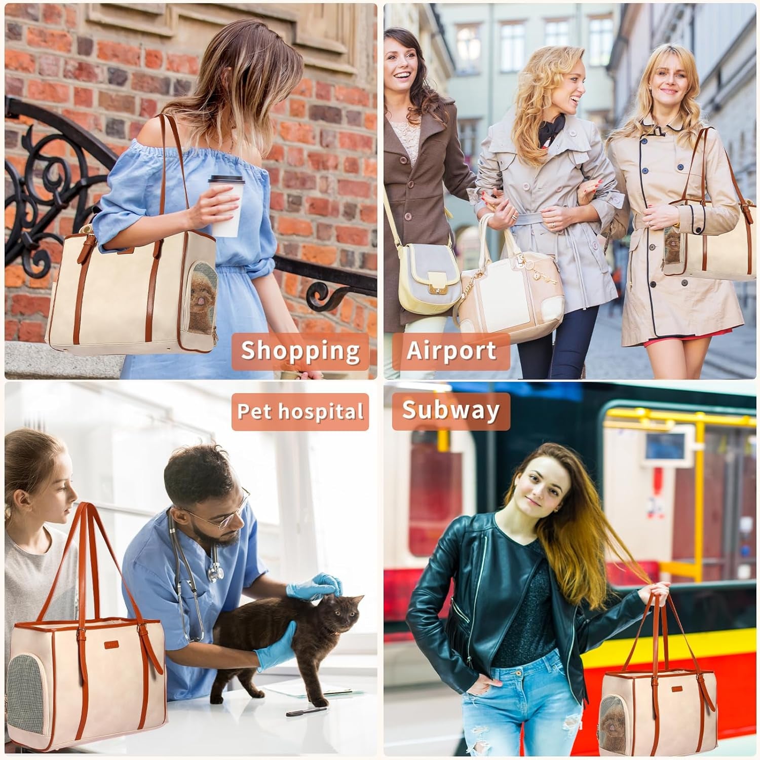 Fashion portable tote bag for small Dogs, Cats or puppies. 