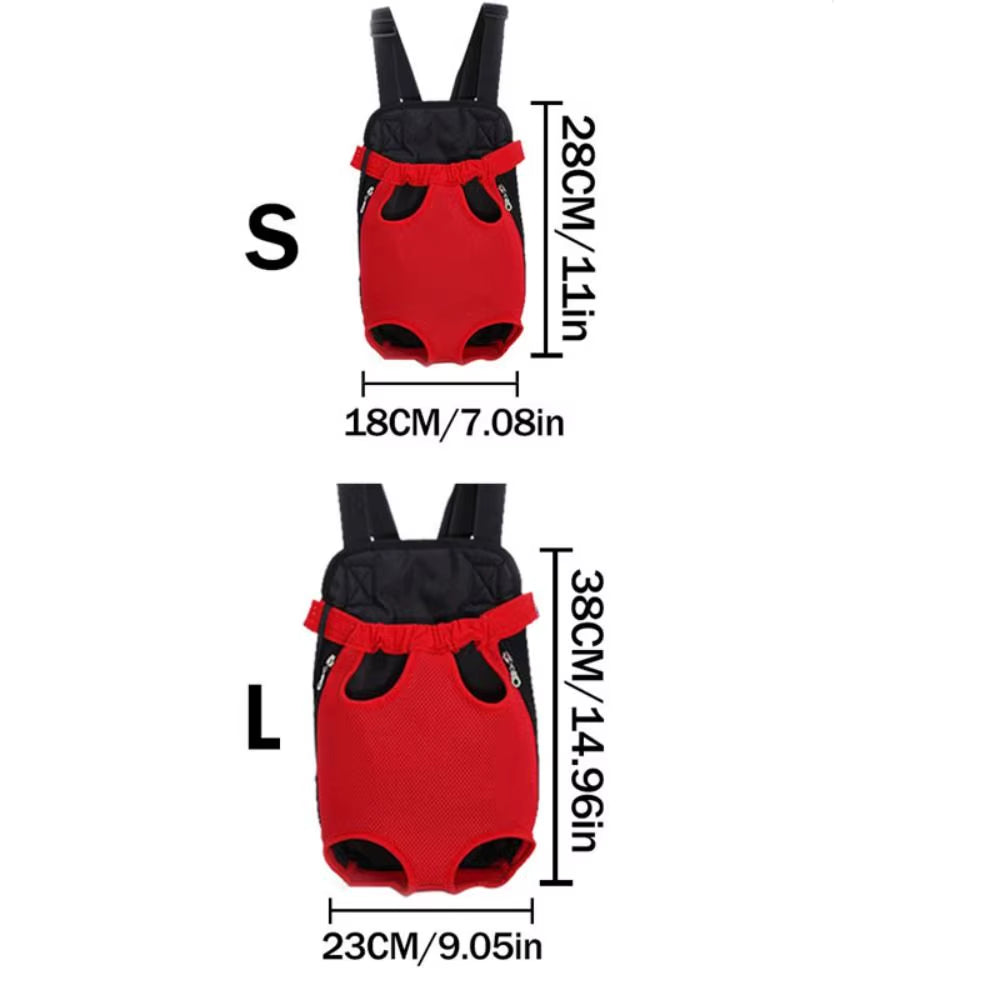 Adjustable Dog Front Carrier Legs Out or Backpack Carrier for Small Dogs, Cats, and Puppies